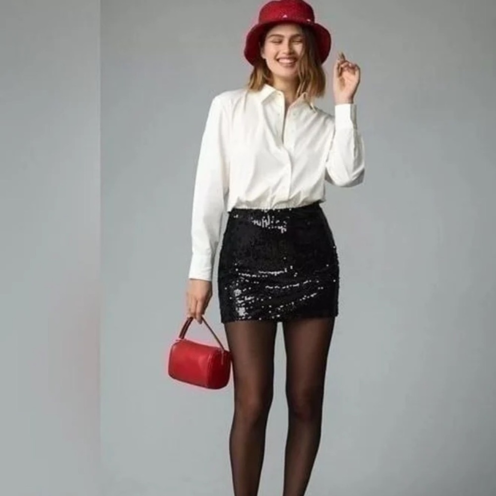 Black sequin Anthropologie Mare Mare size medium dress